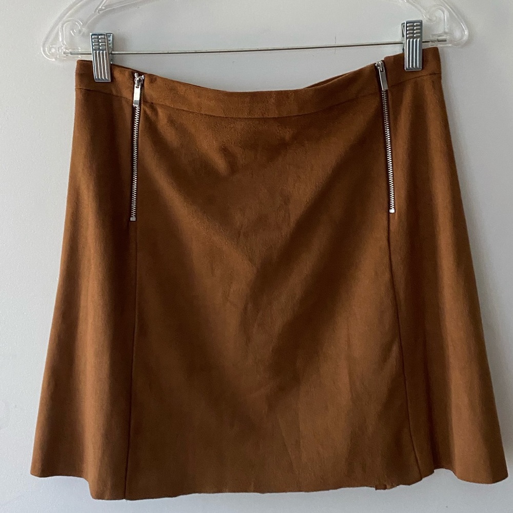 Brown Faux Suede Skirt Size 6